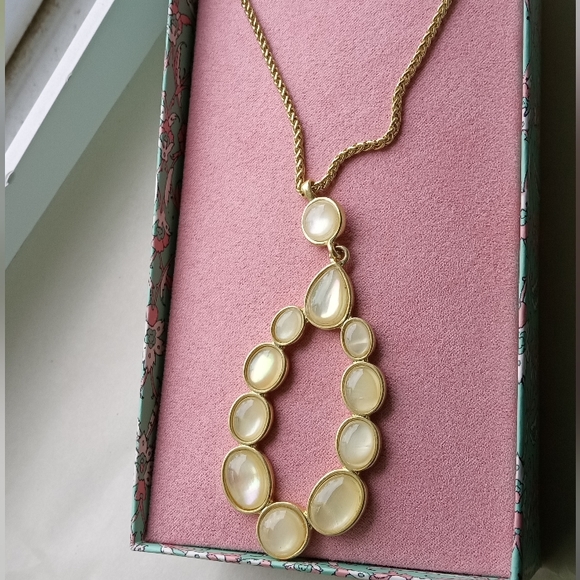 Lucky Brand Semiprecious Iridescent Opal Gemstone Necklace - Picture 4 of 6